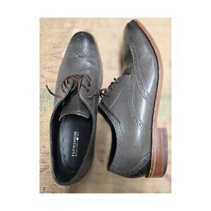 Florsheim Gray Leather Wingtip Dress Shoes Size 11 D mens oxford